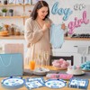 Hachikiko Blue Baby Boy Shower Disposable Tableware - Paper Dinner Plates and Napkins for Gender Reveal, Birthday Party Supplies and Decorations - 4 of 4