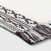 20"x32" Striped Fringe Bath Rug Black/White - Threshold™ - image 3 of 4