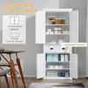 Aghana Digitals 72.5" Freestanding White Kitchen Pantry Cabinet with Magnetic Doors, Adjustable - 3 of 4