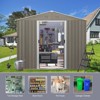 APRILSOUL 114.57"Outdoor Metal Storage Shed with meatl foundation - 4 of 4