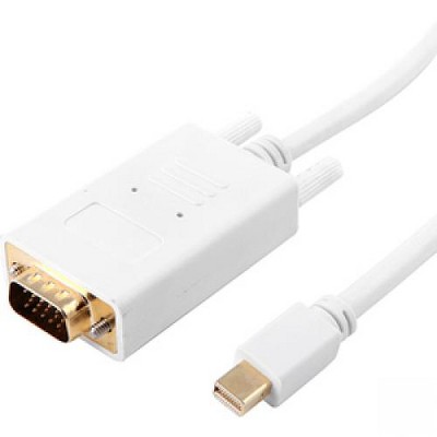 4XEM 6FT Mini DisplayPort Male to VGA Male - 6 ft Mini DisplayPort/VGA Video Cable for Audio/Video Device, Monitor, TV - First End: 1 x HD-15 Male VGA