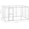 vidaXL Outdoor Dog Kennel Dog Pen Kennel Playpen House Animal Cage for Yard - Silver 129.9" x 86.6" x 70.9" No Roof - 4 of 4