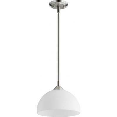Quorum Lighting Barkley 1-Light Pendant, Satin Nickel, 11W, 8H