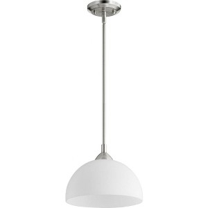 Quorum Lighting Barkley 1-Light Pendant, Satin Nickel, 11W, 8H - 1 of 1