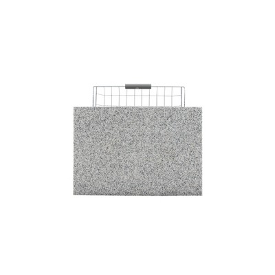 Gray Granite Top Kitchen Cart with Wine and Spice Rack