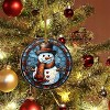 Lomsoe Snowman Ceramic Ornament Christmas Tree Decor Christmas Round Hanging Ornament Christmas Snowman Ornament for Home Decors Christmas Gift - 4 of 4