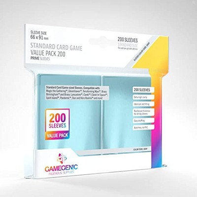 Gamegenic Clear Gamegenic Standard Size Card Sleeves 200ct Value Pack