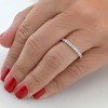 Pompeii3 1.00CT Diamond Eternity Stackable Wedding Ring 14K White Gold - 3 of 4
