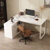 FUFU&GAGA White L - shaped Rotatable Computer Desk with Shelves and Drawers - 2 of 4