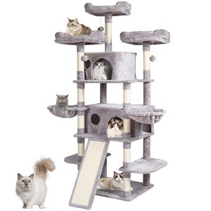VEVOR Cat Tree for Indoor Cats, 68.5" Cat Tower with 2 Cat Condos, Sisal Scratching Post, Hammocks, Top Perches, Cat Furniture Activity Center - 1 of 4
