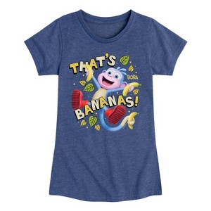 Girls' - Dora the Explorer - Thats Bananas Fitted Short Sleeve Graphic T-Shirt - 1 of 3