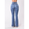 Women's Bootcut Bell Bottom Jeans High Waisted Stretch Slimming Jeans - 4 of 4
