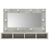 vidaXL Mirror Cabinet Concrete Gray Engineered wood, acrylic 35.4 in wide - 4 of 4