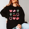 Simply Sage Market Women's Graphic Sweatshirt Cowgirl Valentine Chart - 2 of 4