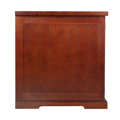 Walnut Freestanding Pet Litter Box Enclosure Bench with Storage