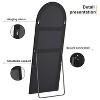 Spassway Arched Wood Full Length Mirror with Bracket Decorative Freestand Mirror Accent Wall Mirror for Living Room Bedroom Black - 4 of 4