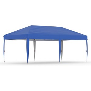 10X10FT Pop Up Canopy, Easy Up Canopy for Parties, Adjustable Heights, Portable Gazebo with Wheeled Bag, Ideal for Beach, Patio, Garden, Deck - 1 of 1