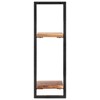 vidaXL Wall Shelves 2 pcs 9.8 in.x9.8 in.x29.5 in. Solid Wood Acacia and Steel - image 4 of 4