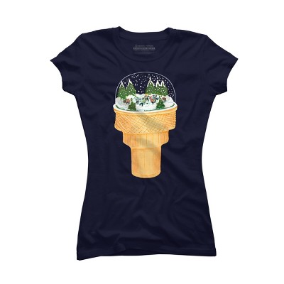 Junior's Design By Humans Sno-Cone By BullShirtCo T-Shirt
