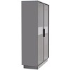 SEVOBAL Utility Storage Cabinets 60 Inch Freestanding Display Cabinet with Glass Doors Adjustable Shelves and Storage Drawers, Gray, 37"*15.6"*60.6" - 4 of 4