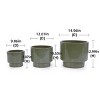 Set of 3 Modern Round Ceramic Planter Pots with Built-In Drainage, Glossy Ceramic Flower Pots for Windowsills, Patio, or Garden – The Pop Home - 3 of 4
