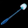 Unique Bargains Washroom Plastic Grip Round Shape Bristle Head Toilet Cleaning Brush Blue - 2 of 3