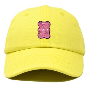 Dalix Pink Gummy Embroidered Cotton Dad Hat Baseball Cap Adjustable Womens - 1 of 4