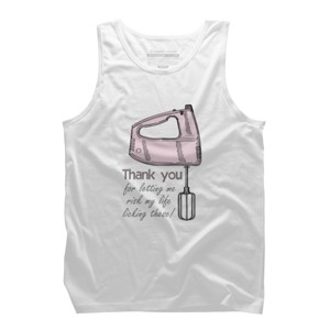 Men's Design By Humans Mother's Day Thank You Electric Mixer By MishMashMuddlez Tank Top - 1 of 2
