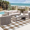 Waterproof Outdoor Rug for Patio, Reversible Plastic Straw Camping Rug Carpet, RV Mat, for Deck, Backyard, Balcony, Porch - 3 of 4