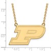 Black Bow Jewelry 14k Yellow Gold Plated Sterling Silver Purdue Boilermakers NCAA Necklace 18 Inch - 2 of 4