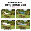 VEVOR Wooden Hammock Stand, 475 lbs Capacity Universal 2 Person Hammock Frame Fits 9-13 ft Hammocks, Larch Wood Arc Adjustable Stand for Hammock - 3 of 4
