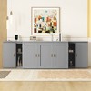 NicBex Full Size Murphy Bed 102.5" Wooden Bed Frame Morden Hideaway Wall Bed with 2 Cabinets and Shelves for Apartment - 4 of 4