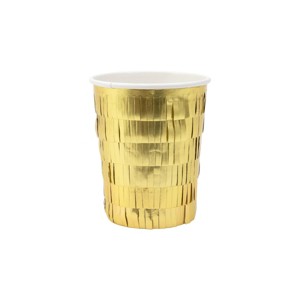 Meri Meri Gold Fringe Party Cups (Pack of 8) - 1 of 2