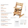 Adjustable Wooden High Chair for Babies & Toddlers, Convertible Feeding Chair with Tray & Footrest - 4 of 4