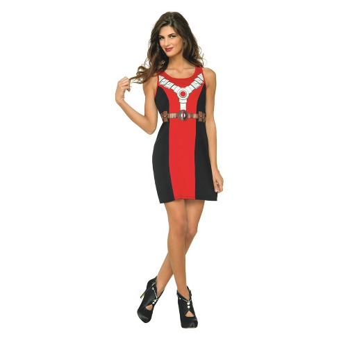 Womens Marvel Deadpool 2 Tank Dress Halloween Costume L