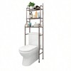 3 - Shelf Bathroom Organizer Over Toilet Space Saver Brown Corner Stand Storage Rack for Small Bathrooms - 4 of 4
