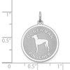 Black Bow Jewelry Sterling Silver Laser Etched Doberman Pinscher Dog Pendant, 19mm - 4 of 4