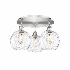 Athens Water Glass - 3 Light Flush Mount In Industrial Style-10.38 Inches Tall and 19.75 Inches Wide - 1 of 1