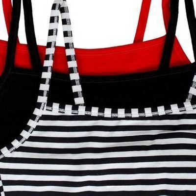 skinny stripe/black hue/red hot