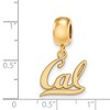 Black Bow Jewelry 14k Yellow Gold Plated Sterling Silver California Berkeley Golden Bears NCAA Bead Charm - 2 of 3