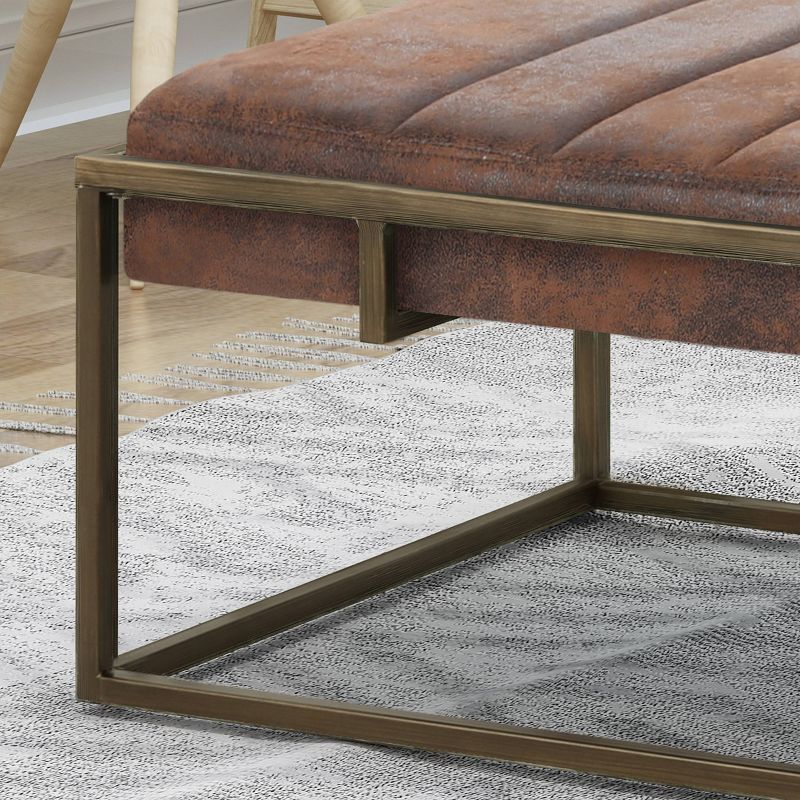 Magdalene Modern Fabric Ottoman Bench Brown - Christopher Knight Home, 6 of 7