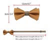 INSPIRE CHIC Men's Two Color Layered Adjustable Solid Color Bow Ties - 3 of 4