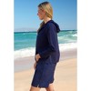 Swim 365 Women's Plus Size Hooded Taslon Cover Up - 4 of 4