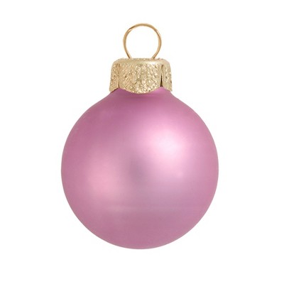 Northlight 12ct Matte Glass Ball Christmas Ornament Set 2.75" - Rosewood Pink