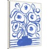 Amanti Art Blue Brush Flowers I by June Erica Vess Framed Wall Art Print - 2 of 4