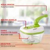 Brentwood 8 Cup Hand Crank Food Processor with Stainless Steel Blades and Paddle Mixer in Green - 4 of 4