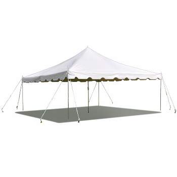 Party Tents Direct Weekender Outdoor Canopy Pole Tent, White, 15 ft x 15 ft