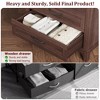 Acekool 5-Drawer Walnut Dresser, 41" Tall Vertical Storage Chest with Unique Drawer Details for Bedroom, Closet, Entryway - 3 of 4