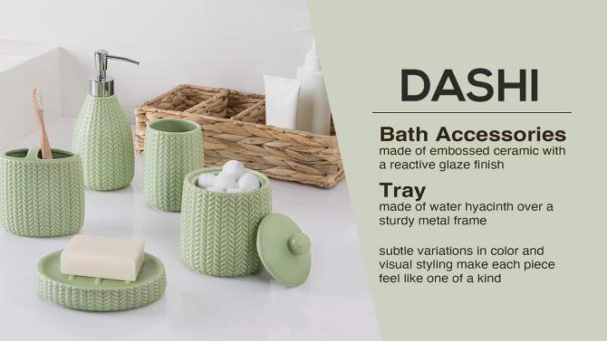 Dashi Bathroom Tumbler Sage Green - Allure Home Creations, 2 of 5, play video