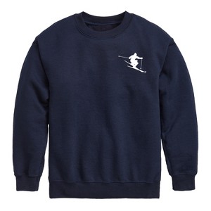 Boys' - Instant Message - Home Skiing Graphic Long Sleeve Fleece Sweatshirt - 1 of 4
